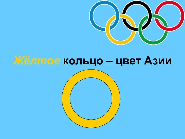 Жёлтое кольцо – цвет Азии