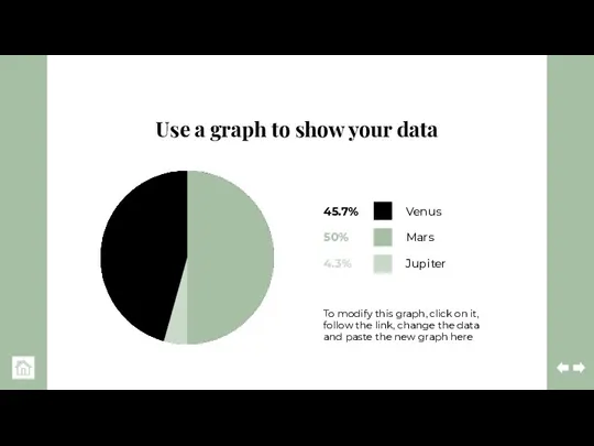Use a graph to show your data To modify this