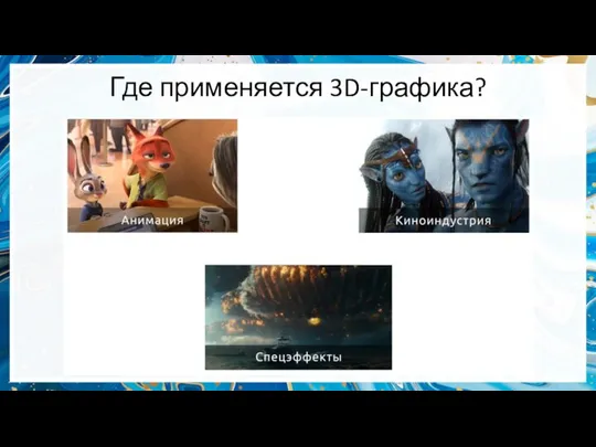 Где применяется 3D-графика?