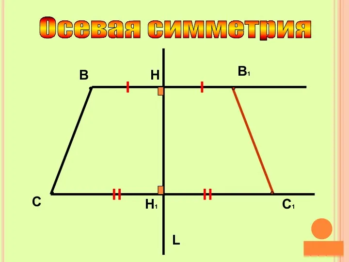 Осевая симметрия L C B B1 C1 H H1