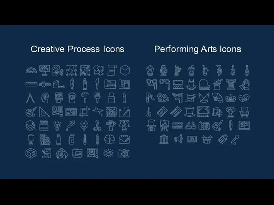 Creative Process Icons Performing Arts Icons