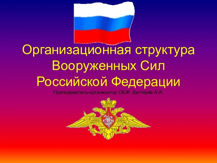 Организационная структура Вооруженных Сил Российской Федерации