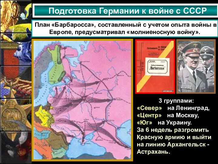 Подготовка Германии к войне с СССР План «Барбаросса», составленный с учетом опыта войны