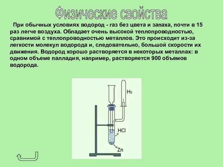 При обычных условиях водород - газ без цвета и запаха,