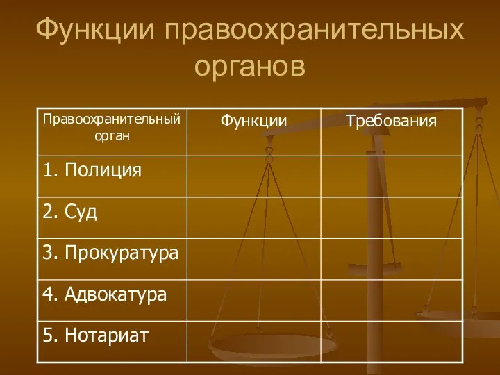 Функции правоохранительных органов