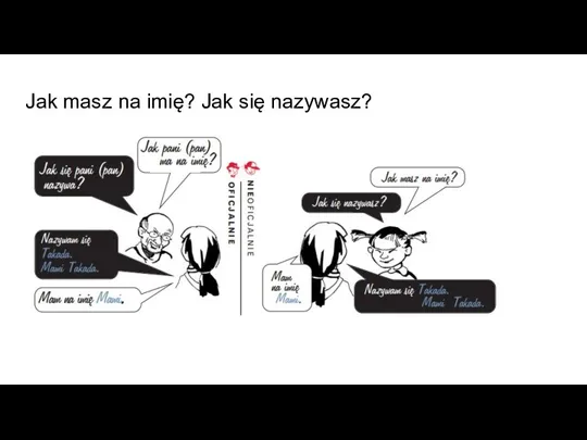 Jak masz na imię? Jak się nazywasz?