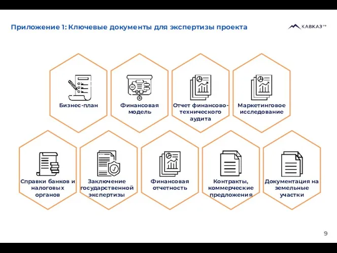 Приложение 1: Ключевые документы для экспертизы проекта