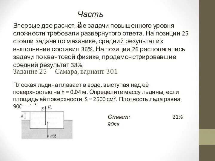 Часть 2 Задание 25 Самара, вариант 301 Впервые две расчетные