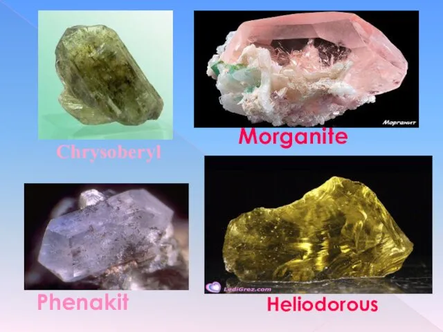 Chrysoberyl Phenakit Heliodorous Morganite