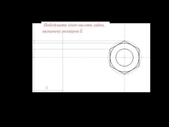 Аудиторна графічна робота «Гайка накидна» Послідовність виконання графічної частини l2