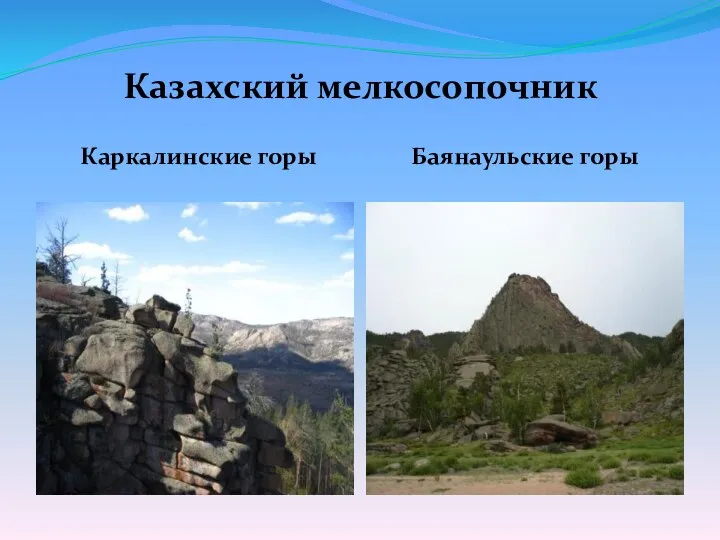 Казахский мелкосопочник Каркалинские горы Баянаульские горы
