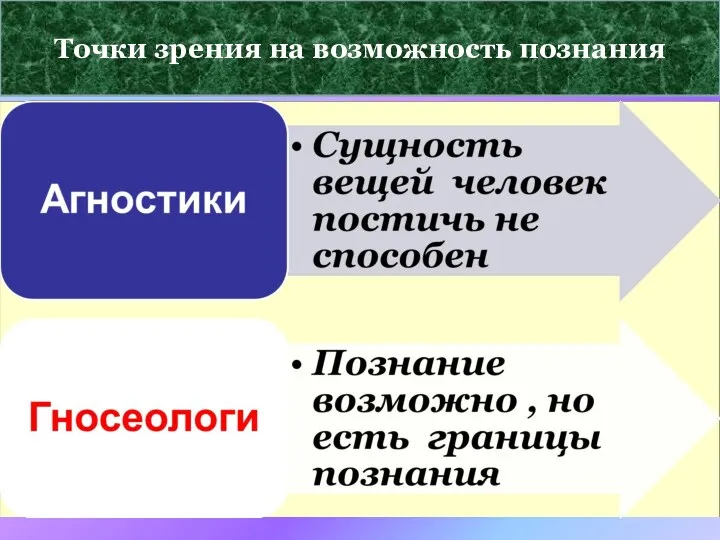 Познаваем ли мир ? Точки зрения на возможность познания