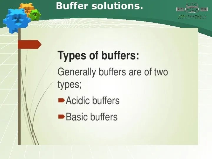 Buffer solutions.