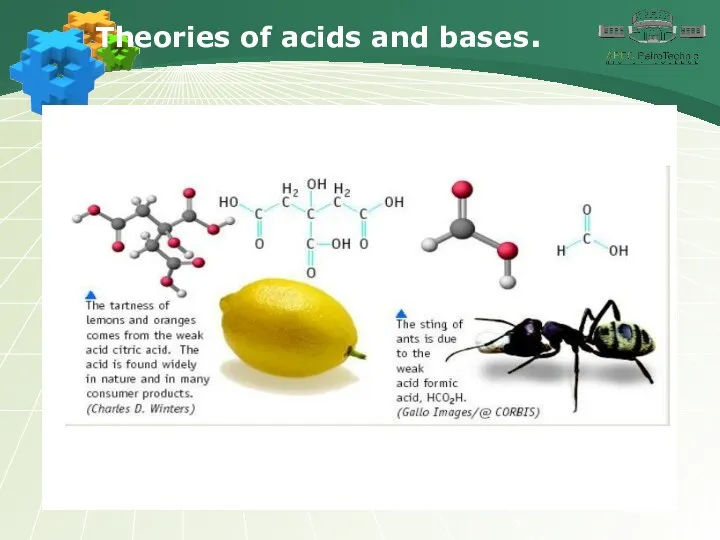 Theories of acids and bases.