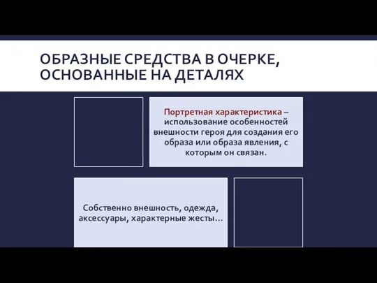 ОБРАЗНЫЕ СРЕДСТВА В ОЧЕРКЕ, ОСНОВАННЫЕ НА ДЕТАЛЯХ