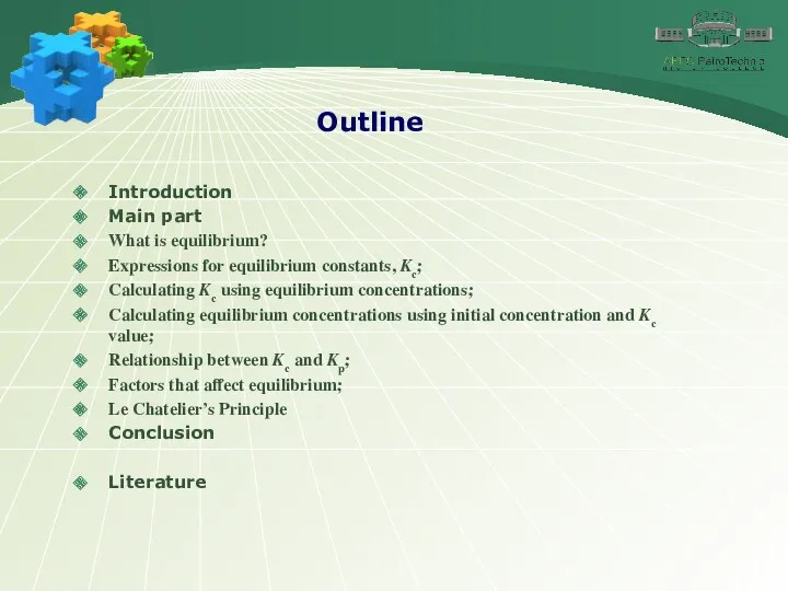 Outline Introduction Main part What is equilibrium? Expressions for equilibrium