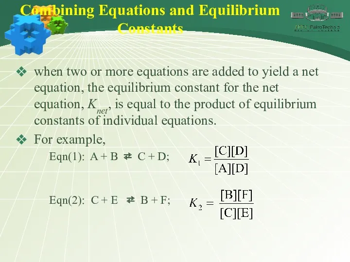 Combining Equations and Equilibrium Constants when two or more equations