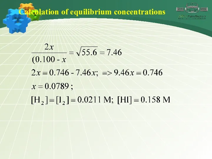 Calculation of equilibrium concentrations