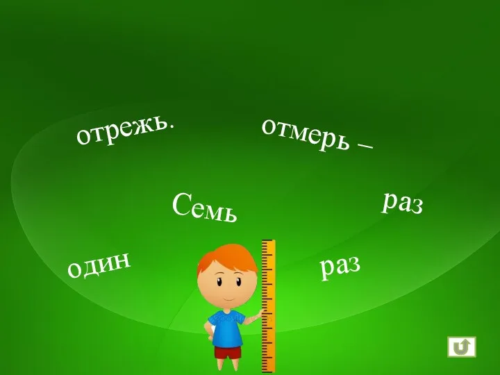 Семь раз отрежь. отмерь – один раз