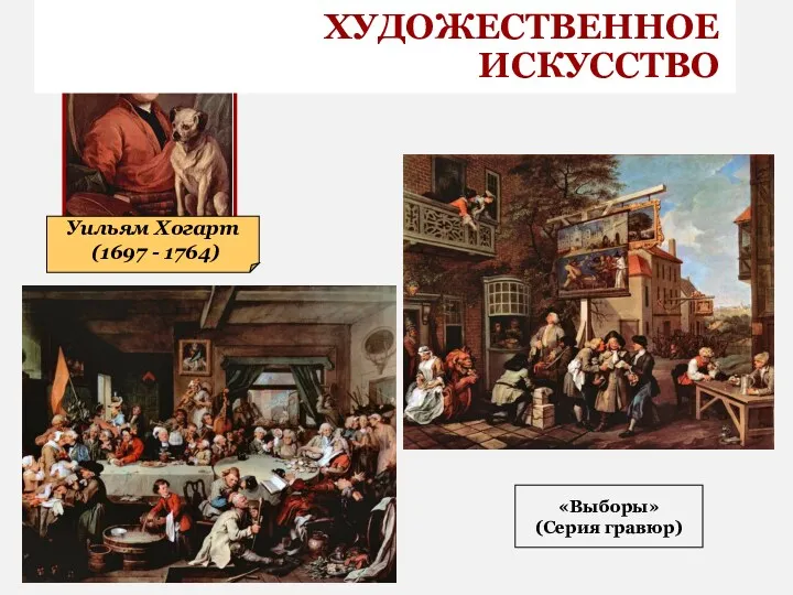 ХУДОЖЕСТВЕННОЕ ИСКУССТВО Уильям Хогарт (1697 - 1764) «Выборы» (Серия гравюр)