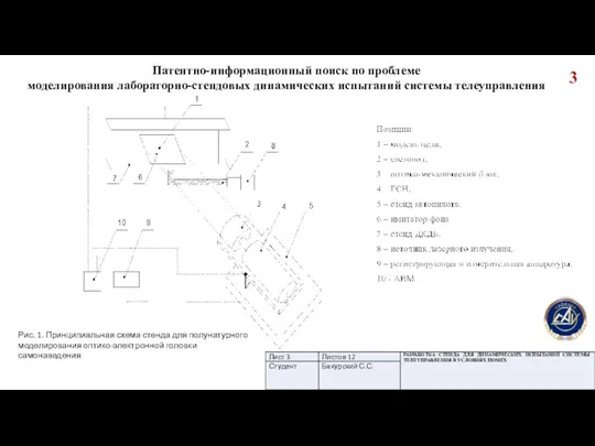 Патентно-информационный поиск по проблеме моделирования лабораторно-стендовых динамических испытаний системы телеуправления