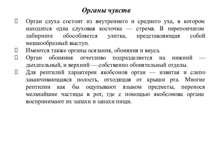 Орган слуха состоит из внутреннего и среднего уха, в котором находится одна слуховая