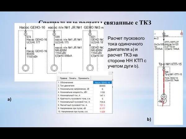 Специальные расчеты связанные с ТКЗ Расчет пускового тока одиночного двигателя