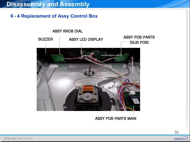 6 - 4 Replacement of Assy Control Box Disassembly and Assembly