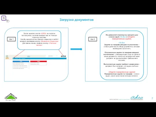 После нажатия кнопки «QMS» на портале поставщиков, система выведет вас