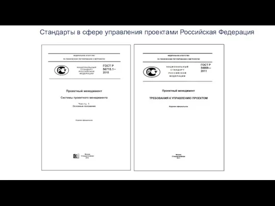 Стандарты в сфере управления проектами Российская Федерация