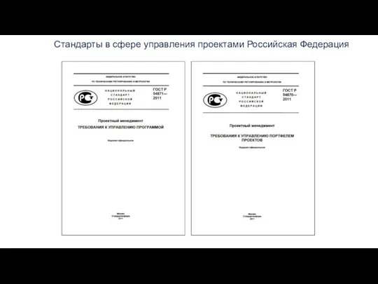 Стандарты в сфере управления проектами Российская Федерация