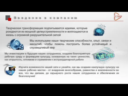 Введение в компанию Мы инвестируем в будущее наших сотрудников, создаем