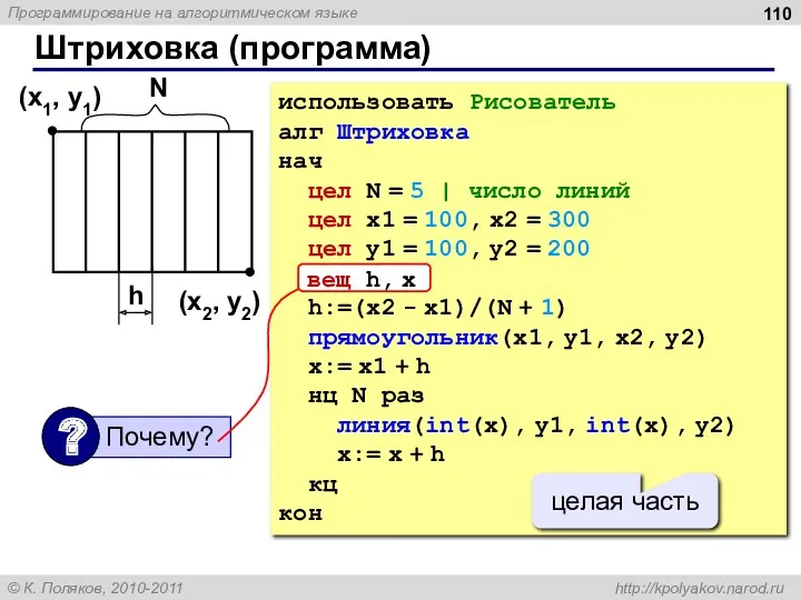 Штриховка (программа) использовать Рисователь алг Штриховка нач цел N =