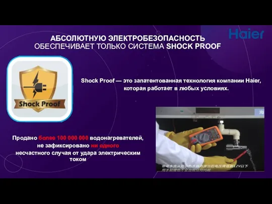 Shock Proof — это запатентованная технология компании Haier, которая работает