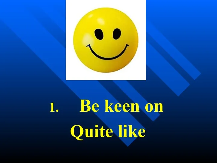 Be keen on Quite like