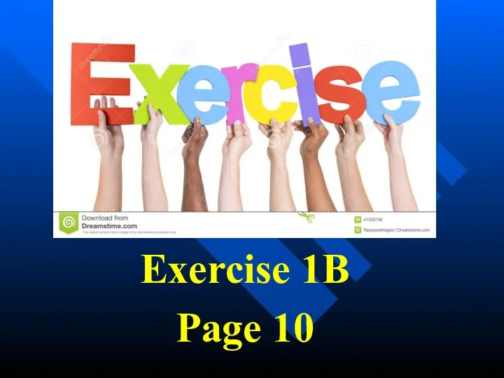 Exercise 1B Page 10