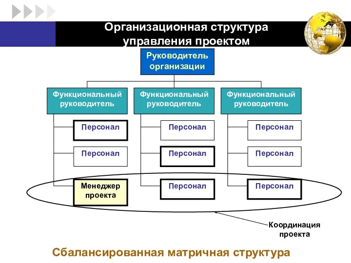 Организационная структура управления проектом Сбалансированная матричная структура