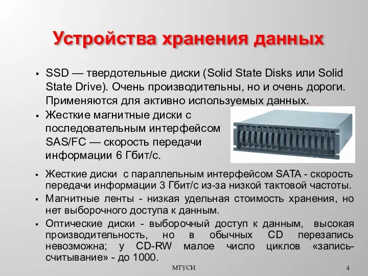 SSD — твердотельные диски (Solid State Disks или Solid State