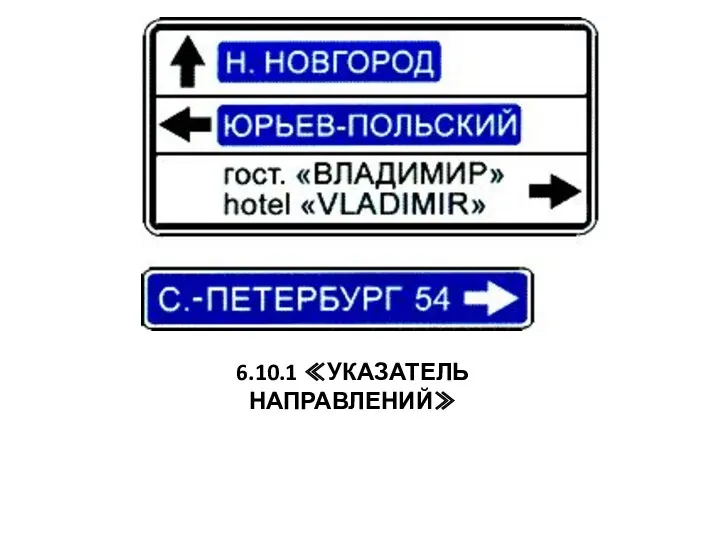 6.10.1 ≪УКАЗАТЕЛЬ НАПРАВЛЕНИЙ≫