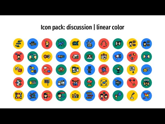 Icon pack: discussion | linear color