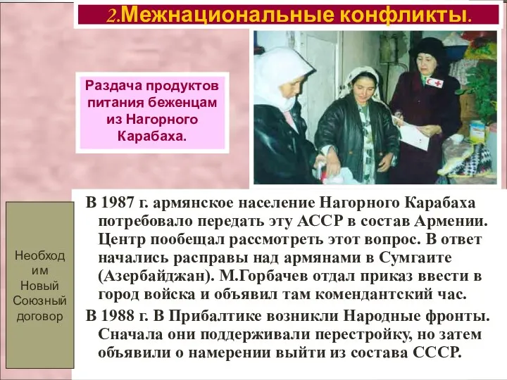 В 1987 г. армянское население Нагорного Карабаха потребовало передать эту