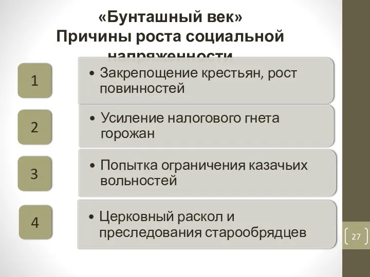 «Бунташный век» Причины роста социальной напряженности