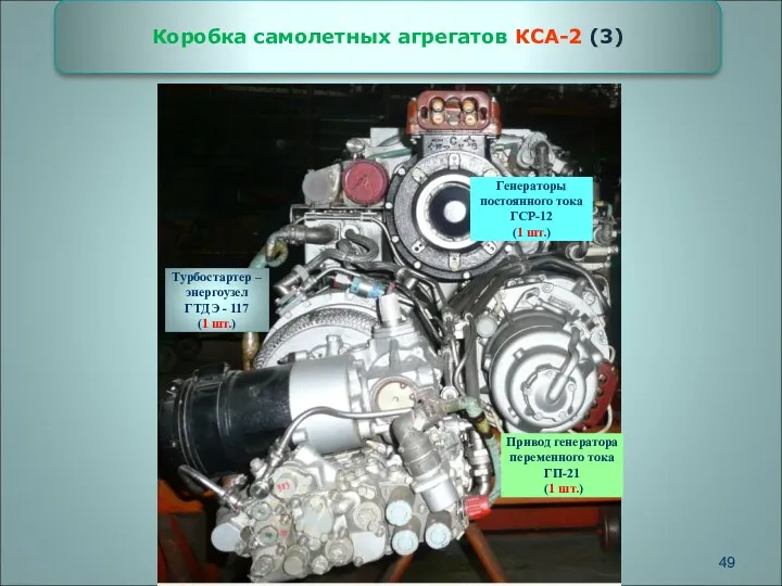 Коробка самолетных агрегатов КСА-2 (3) Турбостартер – энергоузел ГТДЭ - 117 (1 шт.)