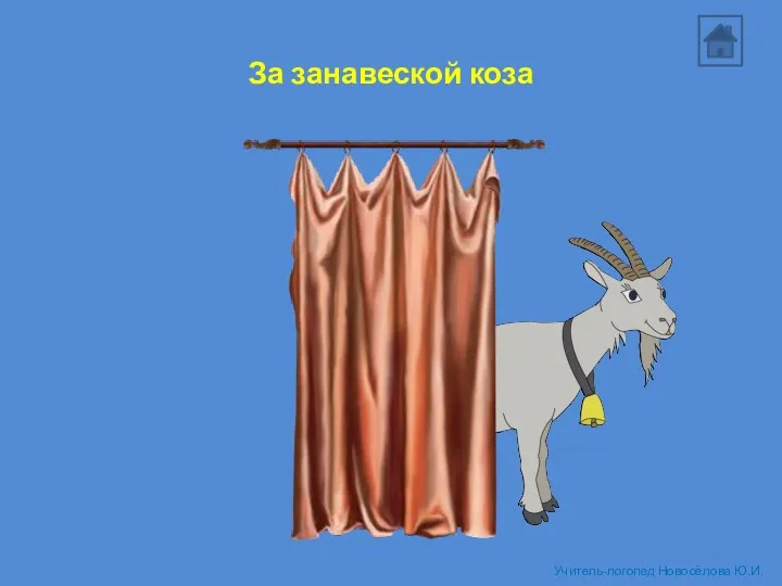 За занавеской коза Учитель-логопед Новосёлова Ю.И.