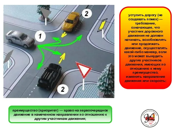 преимущество (приоритет) — право на первоочередное движение в намеченном направлении