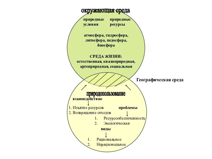окружающая среда природные условия природные ресурсы Географическая среда природопользование взаимодействие