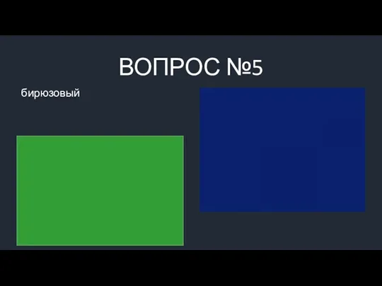 ВОПРОС №5 бирюзовый