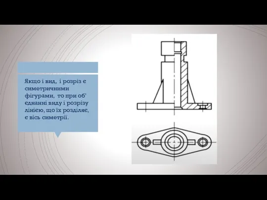 Якщо і вид, і розріз є симетричними фігурами, то при