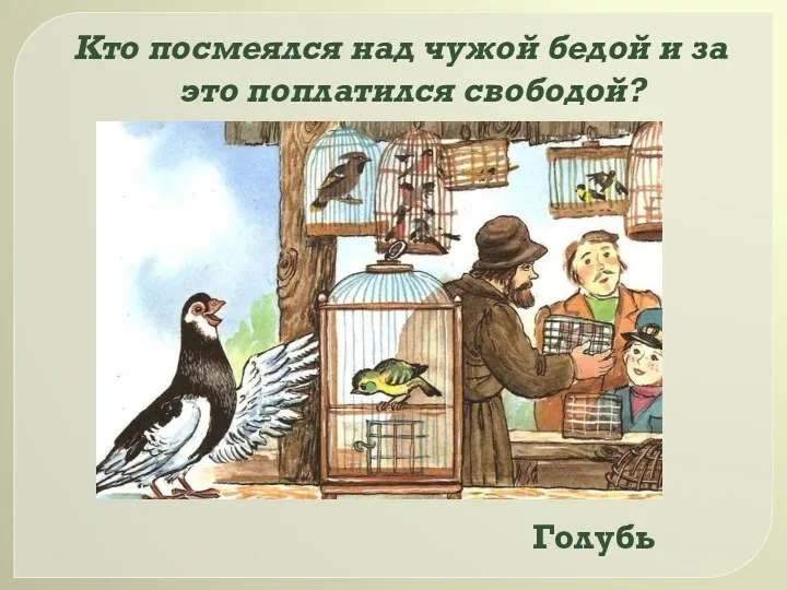 Кто посмеялся над чужой бедой и за это поплатился свободой? Голубь