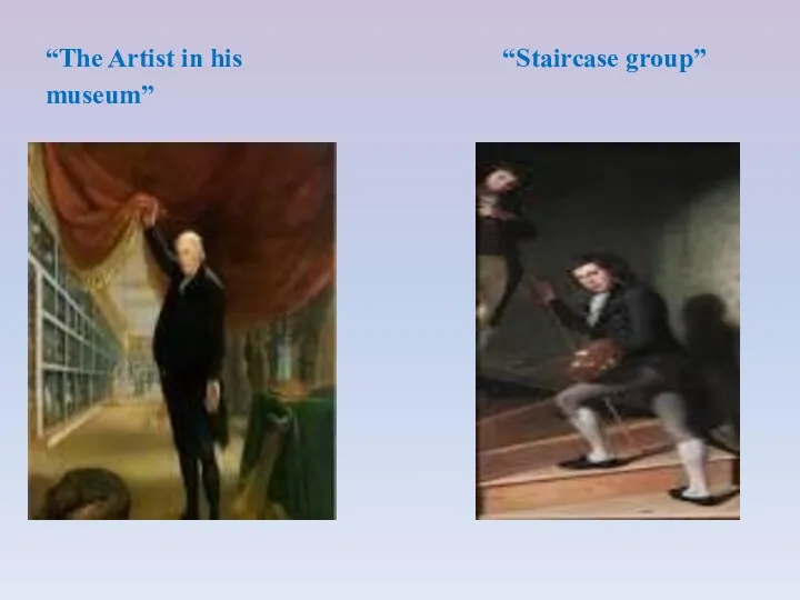 “The Artist in his “Staircase group” museum”
